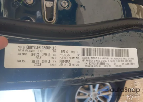 2014 Dodge Journey Sxt z USA, uszkodzony, nr VIN 3C4PDCBGXET165885